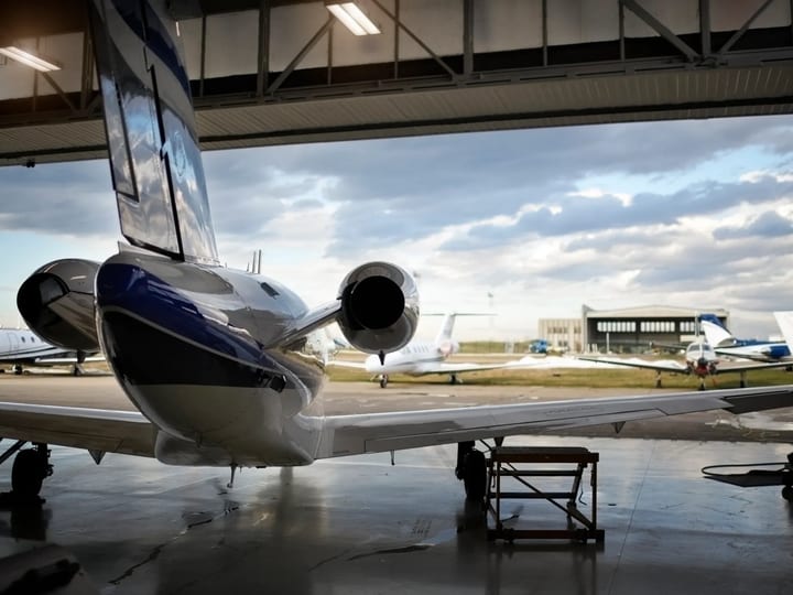 Private jet cabin interior — illustrative of the aircraft category Bencasso represents in Dallas–Fort Worth