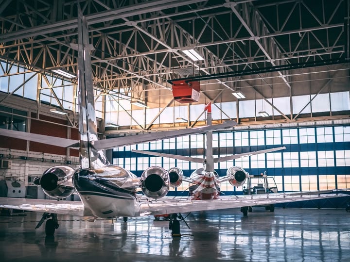 A business jet on a ramp — illustrative of the type of aircraft Bencasso assists sellers with in Dallas–Fort Worth