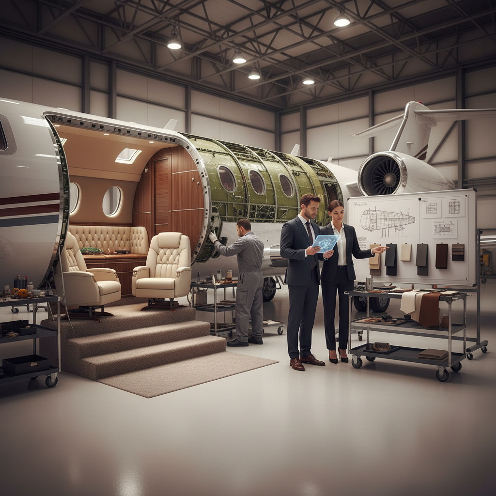Aviation professionals planning private jet upgrades and cabin refurbishment