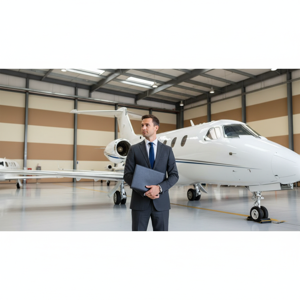 Aviation advisor evaluating the market value of a private aircraft